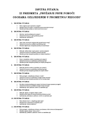 Pitanja I Odgovori Prve Pomoci Pametno