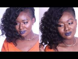Versatile Curly Sewin For Shaved Sides Youtube Shaved Side Hairstyles Curling Hair With Wand Natural Hair Styles