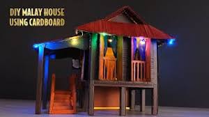#kampongpisangmusikalraya tonton filem kampong pisang musikal raya istimewa di astro first 480 menampilkan pelakon awie,bell ngasri dan ramai lagi arahan mamat khalid. Diy I How To Make A Malay House Rumah Kampung Using Cardboard I Hari Raya Youtube