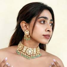 Gold Plated Silver Necklace and Earrings Set