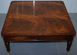Alaterre shaker cottage coffee table. Large 120 Cm Square Flamed Mahogany Coffee Table Carbed Legs Castors With Drawers Vinterior