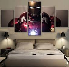 Iron Man Armor 5 Piece Painting Marvel Bedroom Decor Marvel Bedroom Rooms Home Decor