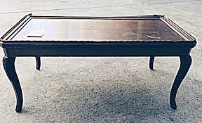 Place the coffee table frame on the back of the door, making sure it is centered and even. Repurpose A Coffee Table Into A Bench