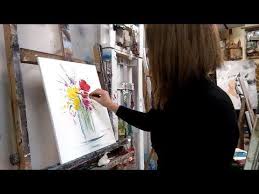 Tuto Peinture Au Couteau Facile Quot Le Bouquet De Fleurs Quot Youtube Peinture Au Couteau Facile Peinture Au Couteau Peinture