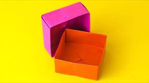 (triangle gift box, a trigonal prism, triangular) (created by surala/. Origami Schachtel Falten Geschenkbox Mit Deckel Basteln Anleitung