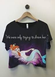 Peter Pan Mermaid Lagoon Crop Top I Need This Disney Outfits Mermaid Shirt Peter Pan Shirt