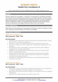 Provides a high level of customer service to patients, families, visitors and employees to promote and supports the highest level of patient experience. Health Unit Coordinator Resume Samples Qwikresume