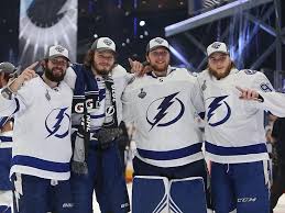 Nikita kucherov picked up his 126th point on thursday against the maple leafs when he scored his 40th kucherov also became the third player to reach 40 goals this season for the lightning, joining. Kucherov Sergachyov Vasilevskiy And Volkov Are The Stanley Cup Champions With Tampa Bay