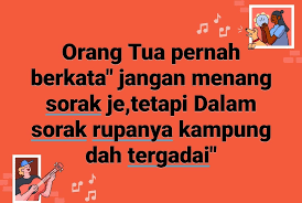 Jangan sampai menang sorak, kampung tergadai. Facebook