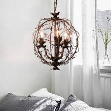 Very cute chandelier and obviously the solar power part is clutch. Wire Globe Chandelier Lighting Rustic Vintage Metallic Living Room Lighting In Antique Brass Beautifulhalo Com