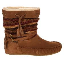 Coach womens danni leather ankle boots. Bearpaw Cyan Suede And Knit Sheepskin Boot With Neverwet 9570273 Hsn