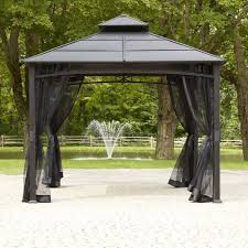 Hometrends 10 Ft X 10 Ft Hard Top Gazebo 10 X 10 Ft Gazebo Black Gazebo Gazebo Plans