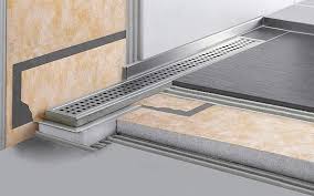 Douche Italienne Caniveau En Acier Kerdi Line Espace Aubade Caniveau Douche Italienne Douche Italienne Idee Salle De Bain