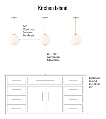 The bottom of your light fixture should be 30 to 34 inches (76.2 to 86.4 cm) above the table. How To Hang Pendants Chandeliers Schoolhouse 101