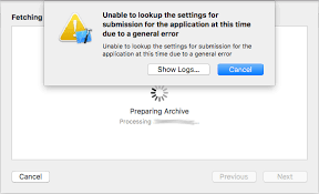 Unable To Lookup The Settings For Submission For The Application At This Time Due To A General Error Stack Overflow