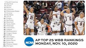 Number 1 earns 25 points, number 2 earns 24 points, and so forth. South Carolina Is No 1 In Ap Women S College Basketball Preseason Poll For 1st Time Ncaa Com