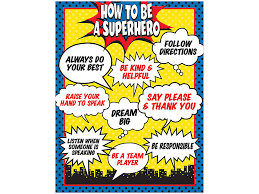 What do superhero kids and parents do to get their kids to school? Superhero How To Be A Superhero Poster At Lakeshore Learning