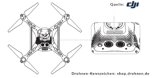 Montageort Fur Das Anbringen Des Drohnen Kennzeichens An Der Dji Phantom 4