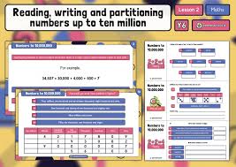 One to ten writing : Year 6 Place Value Reading Writing And Partitioning Numbers Up To Ten Million Lesson 2 Grammarsaurus