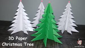 Cut out 3 more trees of the exact size and shape. Christmas Craft Diy How To Make 3d Paper Christmas Tree K4 Craft
