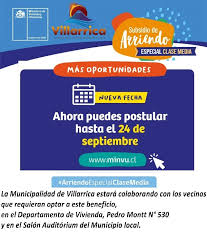 Uno especial para la clase media, al que se puede postular hasta el 30 de julio y el llamado regular que está abierto hasta el 15 de octubre. Departamento De Vivienda De La Municipalidad De Villarrica Informa Llamado Especial Arriendo Emergencia Red Informativa Villarrica