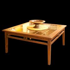 A coffee table set will usually include a larger coffee table that you can put in front of your sofa along with one or two smaller end tables. Traditional Coffee Table Fta Rb Sq Matahati Teak Bamboo Square