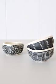 Black And White Bowl Hand Pinched Bowl In Black And White From Brooklyn Artist Suzanne Sullivan Pottery Ceramic Tableware Ceramic Pottery