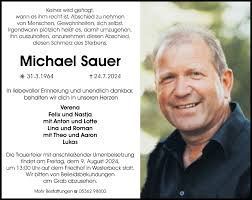 Traueranzeigen von Michael Sauer