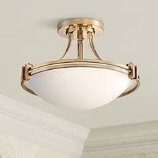 The home mender, dustin luby, shows us how to install a light fixture on the ceiling. Brass Antique Brass Semi Flush Mount Close To Ceiling Lights Lamps Plus