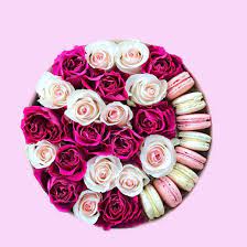 Notre Fleur Hatbox Flowers And Macarons Luxury Gifts Luxury Gift Box Gifts