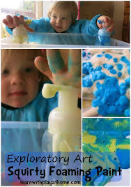 Exploratory Art For Kids Squirty Foaming Paint Toddler Activities Preschool Activities Preschool Fun