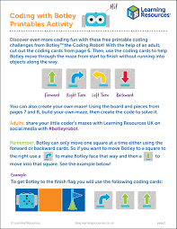 Botley The Coding Robot Activity Sheets Page 1 Activitysheet Puzzlesheet Puzzle Learning Activ Robot Activity Early Learning Activities Coding For Kids