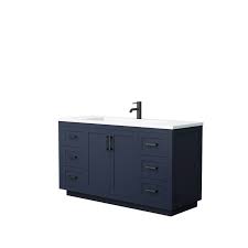 Choose from a wide selection of door hardware, wall hardware, and floor hardware. Wyndham Collection Wcf292960sbbk1intmxx Miranda 60 Inch Single Bathroom Vanity In Dark Blue With 1 25 Inch Thick