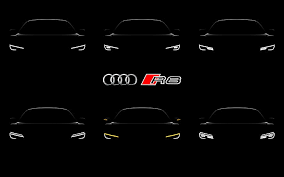 car, Audi R8, lights, simple background ...