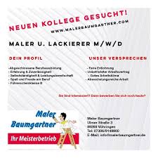 Facharbeiter, der anstriche aller art herstellt. Maler Baumgartner Startseite Facebook