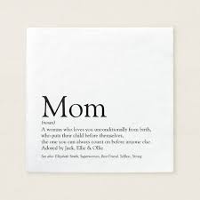 Personalised Mom Mum Mother Definition Napkin Personalise For Your Mom Mum Mummy Or Mother To Cr Personalized Mom Presents For Mom Personalized Baby Gifts