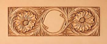 Flower medley pattern for leather carving. Craftaids Leathercraft Pattern Template Standing Bear S Trading Post
