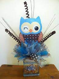 Sold and shipped by eforcity. Boy Baby Owl Center Piece Owl Baby Shower Theme Owl Baby Shower Baby Shower Centerpieces