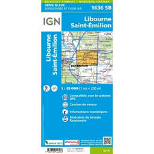 Get directions, maps, and traffic for libourne, aquitaine. 1636sb Libourne Saint Emilion Map Ign Top25 Serie Bleue