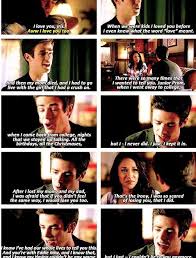 The Flash Barry And Iris Season1 1 9 Barry Finally Tells Iris That He Loves Her The Man In The Y Flash Funny The Flash Grant Gustin Supergirl And Flash