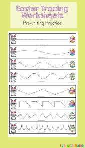 Easter Tracing Worksheets For Preschoolers Preschool Tracing Easter Worksheets Easter Preschool