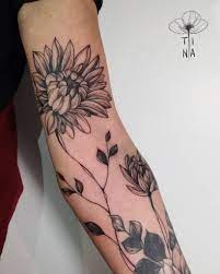 Butterfly floral tattoo design on leg and ankle for girls. Top 49 Best Flower Tattoo Sleeve Ideas 2021 Inspiration Guide