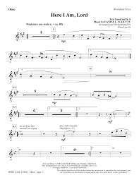 Here i am lord music and lyrics. John Leavitt Here I Am Lord Oboe Sheet Music Pdf Notes Chords Christian Score Choir Instrumental Pak Download Printable Sku 371452