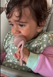 Lady Video Kid Eating Strawberry with Full Diaper