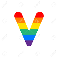 Vk v k weißes logo design mit schwarzem hintergrund. Rainbow Vector Logo Letter V V Letter Design Vector Royalty Free Cliparts Vectors And Stock Illustration Image 106297996