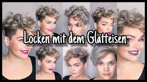 kurze haare locken mit dem gla tteisen youtube kurze haare locken locken kurze haare anleitung kurze haare glatteisen