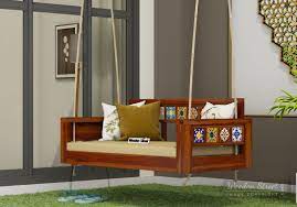 Wooden swing set home n decor indian swing decor design swing design decor wooden swings woodworking projects plans swing seat. Buy Boho Wooden Swing Chair Honey Finish Online In India Wooden Street