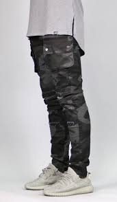 Cherokee ww professionals men's tapered leg drawstring cargo scrub pant ww190. Black Camo Cargo Pant