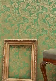 isidore leroy eugenie green gold 1 roll s a l e behangfabriek behang ideeen goud behang behang
