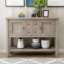 Dining room \ buffets & servers; Buffet Cabinet Sideboard 46 Dining Room Console Table W 4 Storage Drawers 2 Cabinets 1 Bottom Shelf Buffet Server Cabinet Kitchen Console Table Home Furn Sideboard Console Table Dining Room Console